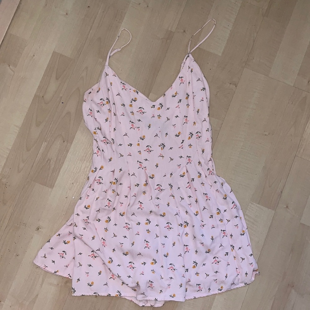Pink Floral Romper